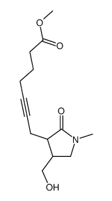 3-(6'-Carbomethoxyhex-2'-in-1'-yl)-4-hydroxymethyl-N-methylpyrrolidon结构式