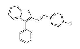 1-(4-chlorophenyl)-N-(3-phenyl-1-benzothiophen-2-yl)methanimine结构式