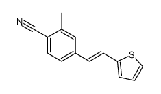 2-methyl-4-(2-thiophen-2-ylethenyl)benzonitrile结构式