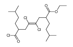 (Z)-4,5-Dichloro-7-chlorocarbonyl-10-methyl-2-(3-methyl-butyl)-undec-4-enoic acid ethyl ester结构式