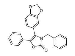 4-(1,3-benzodioxol-5-yl)-3-benzyl-5-phenyl-1,3-oxazol-2-one结构式