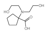 Cyclopentanecarboxylicacid, 1-[bis(2-hydroxyethyl)amino]- Structure