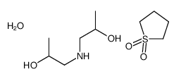 1-(2-hydroxypropylamino)propan-2-ol,thiolane 1,1-dioxide,hydrate Structure