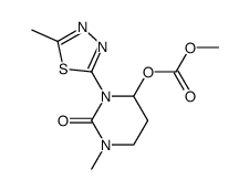 tetrahydro-1-(5-methyl-1,3,4-thiadiazol-2-yl)-3-methyl-6-methoxycarbonyloxy-2(1H)-pyrimidinone Structure