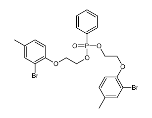 2-bromo-1-[2-[2-(2-bromo-4-methylphenoxy)ethoxy-phenylphosphoryl]oxyethoxy]-4-methylbenzene结构式