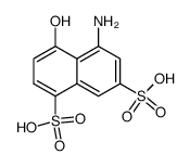 5-amino-4-hydroxy-naphthalene-1,7-disulfonic acid Structure