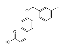 3-[4-[(3-fluorophenyl)methoxy]phenyl]-2-methylprop-2-enoic acid结构式
