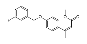 methyl 3-[4-[(3-fluorophenyl)methoxy]phenyl]but-2-enoate结构式