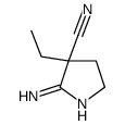 5-amino-4-ethyl-2,3-dihydropyrrole-4-carbonitrile结构式