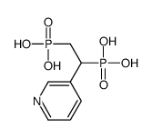 (2-phosphono-1-pyridin-3-ylethyl)phosphonic acid Structure