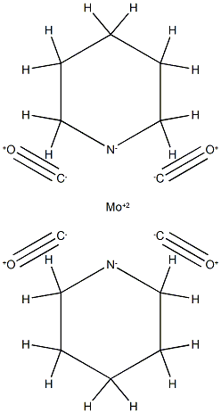 cis-tetracarbonylbis(piperidine)molybdenum Structure