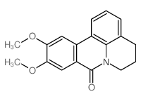 5,6-dihydro-10,11-dimethoxy-4H,8H-pyrido<3,2,1-de>phenanthridin-8-one结构式