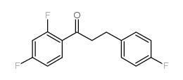 2',4'-DIFLUORO-3-(4-FLUOROPHENYL)PROPIOPHENONE结构式