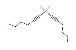 Di-hex-1-ynyl-dimethyl-stannane Structure