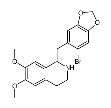 1-[(5-bromobenzo[d][1,3]dioxol-6-yl)methyl]-1,2,3,4-tetrahydro-6,7-dimethoxyisoquinoline结构式