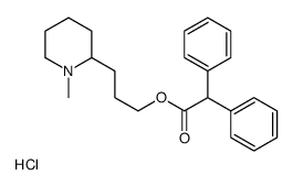 3-(1-methylpiperidin-1-ium-2-yl)propyl 2,2-diphenylacetate,chloride结构式