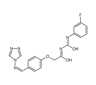 N-[(3-fluorophenyl)carbamoyl]-2-[4-[(E)-1,2,4-triazol-4-yliminomethyl]phenoxy]acetamide Structure