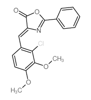 5(4H)-Oxazolone,4-[(2-chloro-3,4-dimethoxyphenyl)methylene]-2-phenyl-结构式