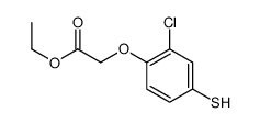 ethyl 2-(2-chloro-4-sulfanylphenoxy)acetate结构式