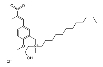 dodecyl-(2-hydroxyethyl)-[[2-methoxy-5-[(Z)-2-nitroprop-1-enyl]phenyl]methyl]-methylazanium,chloride结构式