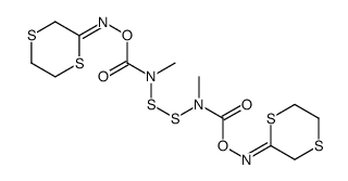 [(E)-1,4-dithian-2-ylideneamino] N-[[[(E)-1,4-dithian-2-ylideneamino]oxycarbonyl-methylamino]disulfanyl]-N-methylcarbamate Structure
