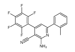 2-amino-6-(2-methylphenyl)-4-(2,3,4,5,6-pentafluorophenyl)pyridine-3-carbonitrile Structure