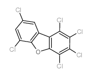 1,2,3,4,6,8-hexachlorodibenzofuran structure