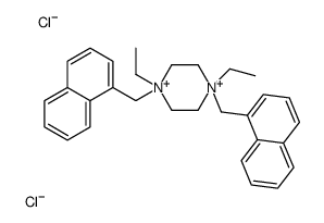 1,4-diethyl-1,4-bis(naphthalen-1-ylmethyl)piperazine-1,4-diium,dichloride结构式