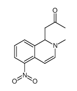 1-acetonyl-1,2-dihydro-2-methyl-5-nitroisoquinoline结构式