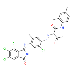 2-[[2-Chloro-5-methyl-4-[(1-oxo-4,5,6,7-tetrachloro-1H-isoindol-3-yl)amino]phenyl]azo]-3-oxo-N-(2,4-dimethylphenyl)butanamide结构式
