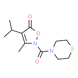 Thiomorpholine,4-[[3-methyl-4-(1-methylethyl)-5-oxo-2(5H)-isoxazolyl]carbonyl]- (9CI) picture