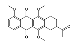 2-acetyl-1,2,3,4,6,11-hexahydro-5,7,12-trimethoxynaphthacene-6,11-quinone Structure