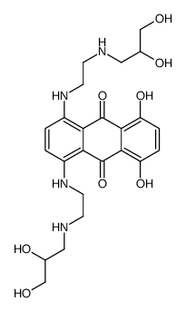 1,4-bis[2-(2,3-dihydroxypropylamino)ethylamino]-5,8-dihydroxyanthracene-9,10-dione结构式