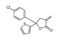 5-(4-chlorophenyl)-3-methylidene-5-thiophen-2-yloxolan-2-one Structure