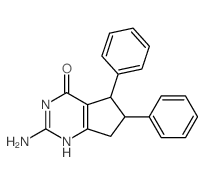 3-amino-7,8-diphenyl-2,4-diazabicyclo[4.3.0]nona-3,10-dien-5-one结构式