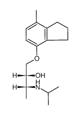 erythro-(+/-)-(7-methylindan-4-yloxy)-3-isopropylaminobutan-2-ol Structure