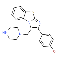 2-(4-BROMO-PHENYL)-3-PIPERAZIN-1-YLMETHYL-BENZO[D]IMIDAZO[2,1-B]THIAZOLE结构式