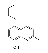 2-methyl-5-propylsulfanylquinolin-8-ol Structure