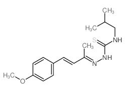 Hydrazinecarbothioamide,2-[3-(4-methoxyphenyl)-1-methyl-2-propen-1-ylidene]-N-(2-methylpropyl)- Structure