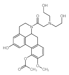 [6-[2-[bis(2-hydroxyethyl)amino]acetyl]-2-hydroxy-10-methoxy-5,6,6a,7-tetrahydro-4H-dibenzo[de,g]quinoline-11-yl] acetate结构式