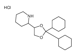 2-(2,2-dicyclohexyl-1,3-dioxolan-4-yl)piperidin-1-ium,chloride Structure