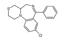 9-chloro-7-phenyl-2,4,4a,5-tetrahydro-1H-[1,4]thiazino[4,3-a][1,4]benzodiazepine结构式