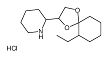 2-(6-ethyl-1,4-dioxaspiro[4.5]decan-3-yl)piperidin-1-ium,chloride结构式