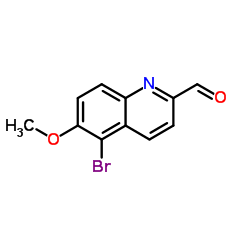 5-Bromo-6-methoxy-2-quinolinecarbaldehyde结构式