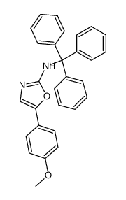 5-p-methoxyphenyl-2-triphenylmethylaminooxazole结构式
