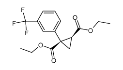 diethyl (1R,2S)-1-(3-(trifluoromethyl)phenyl)cyclopropane-1,2-dicarboxylate Structure