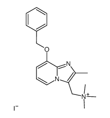 2-methyl-8-(phenylmethoxy)-3-[(trimethylammonio)methyl]imidazo[1,2-a]pyridine iodide Structure