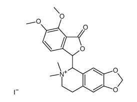 5-(4,5-dimethoxy-3-oxo-1,3-dihydroisobenzofuran-1-yl)-6,6-dimethyl-5,6,7,8-tetrahydro-[1,3]dioxolo[4,5-g]isoquinolin-6-ium iodide Structure