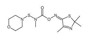 5-oxo-2,2,4-trimethyl-3-thiazoline O-(N-methyl-N-morpholinosulphenylcarbamoyl) oxime Structure
