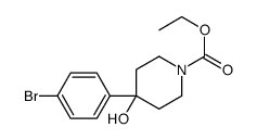 ethyl 4-(4-bromophenyl)-4-hydroxypiperidine-1-carboxylate structure